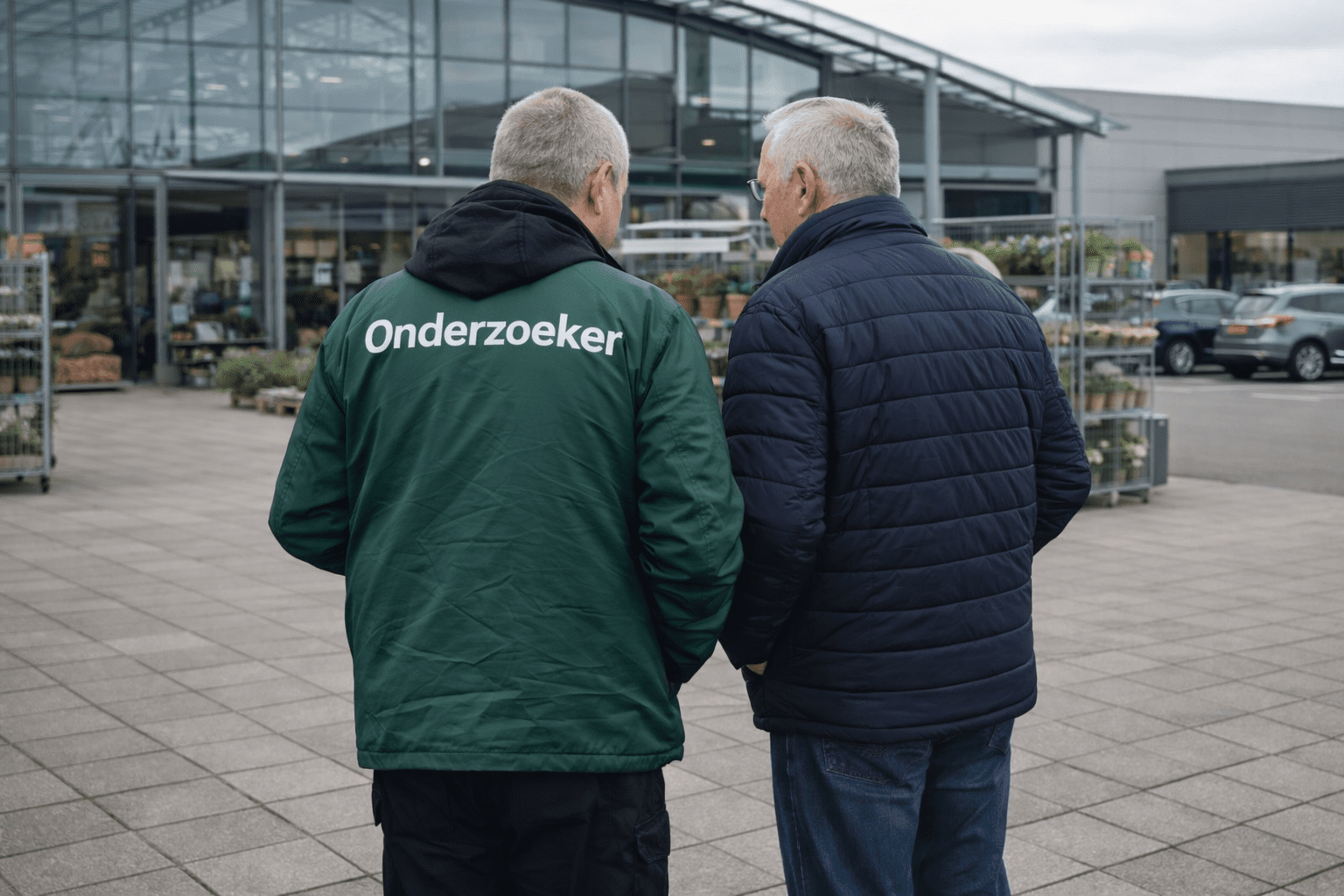Enquêteur interviewt bezoeker tijdens bezoekersonderzoek Tuinboulevard Roermond